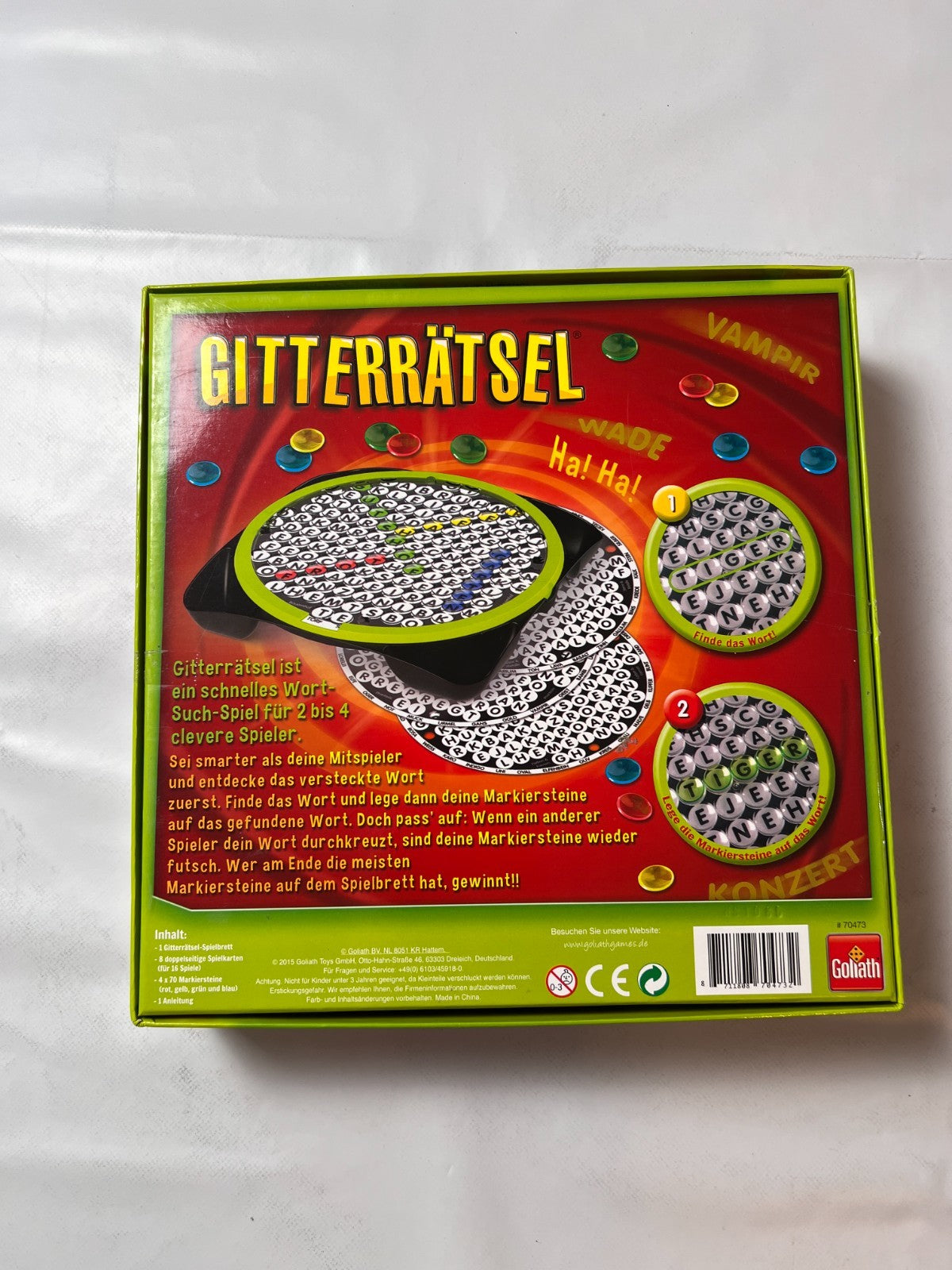 Gitterrätsel Goliath 70473 Brettspiel Gesellschaftsspiel - Vollständig - Ansicht 9
