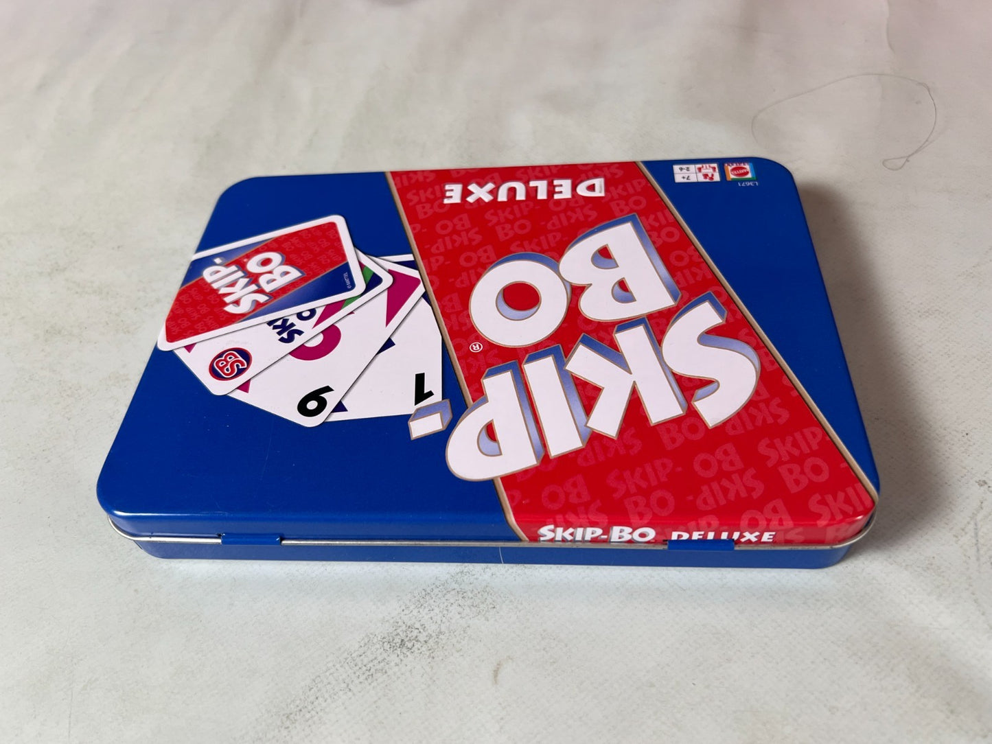 Skip Bo deluxe blau Metalldose Mattel 2006 Kartenspiel Spiel - Vollständig - Ansicht 6