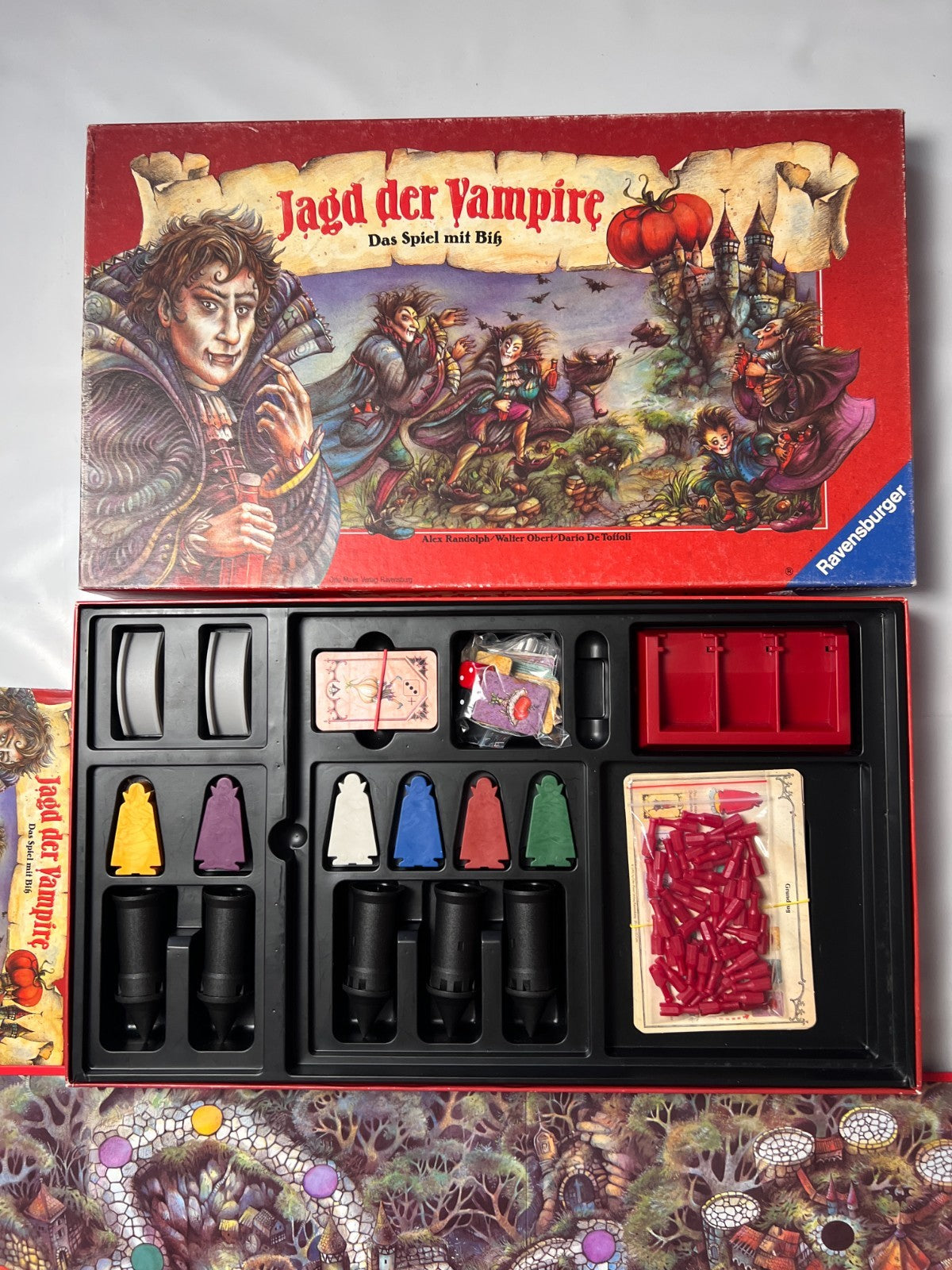 Jagd der Vampire Ravensburger 1991 Spiel Brettspiel  Vintage  Vollständig - Ansicht 3