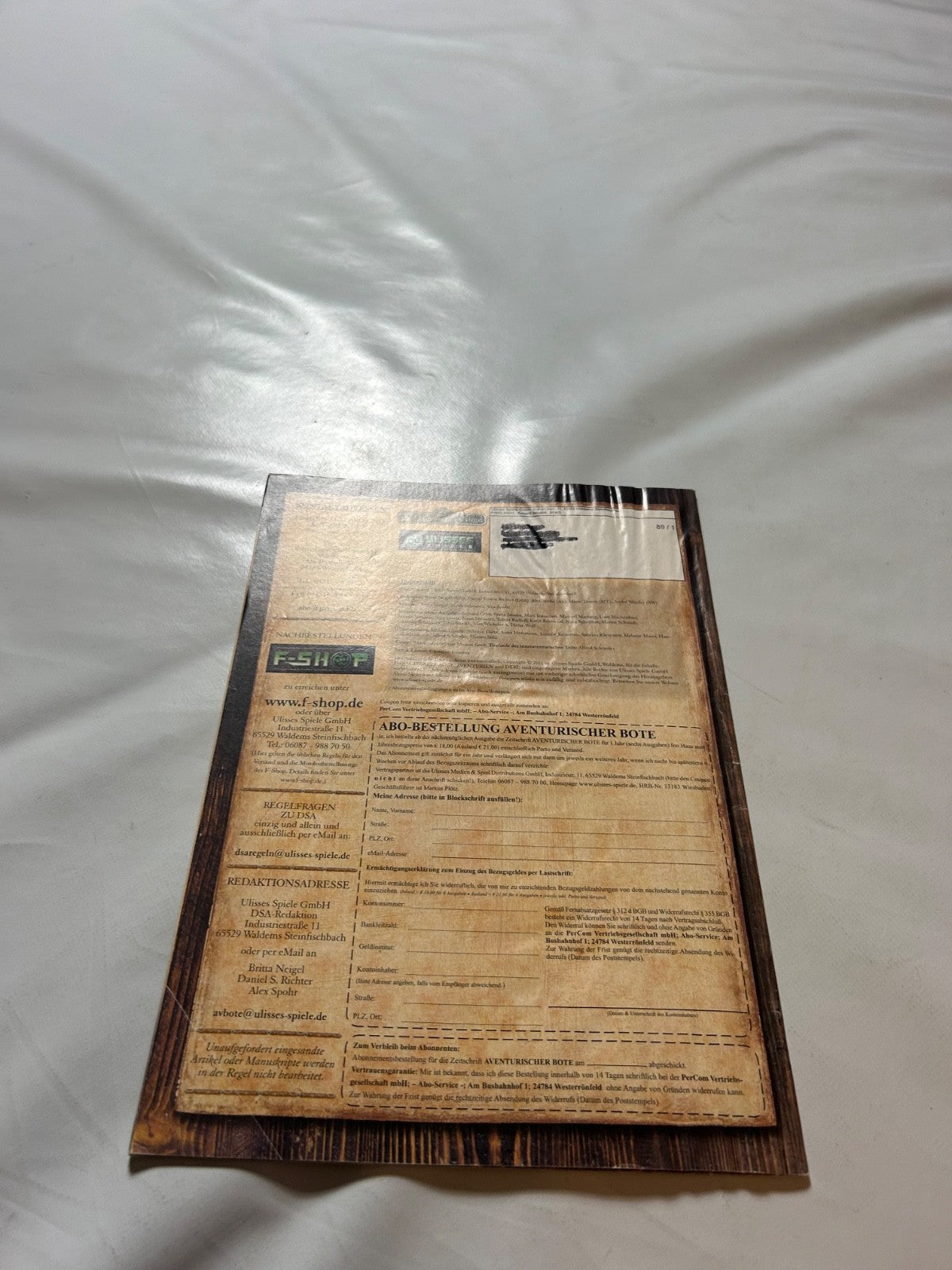 Detailfoto 8 – SKU A11849 – Rollenspiel-Buch gebraucht bei Brettspielimperium