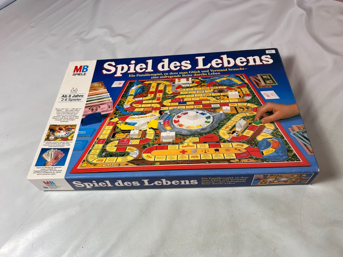 Spiel des Lebens MB 1984 Spiel blaue Ausgabe Brettspiel 2 Fahnen Vollständig - Ansicht 13