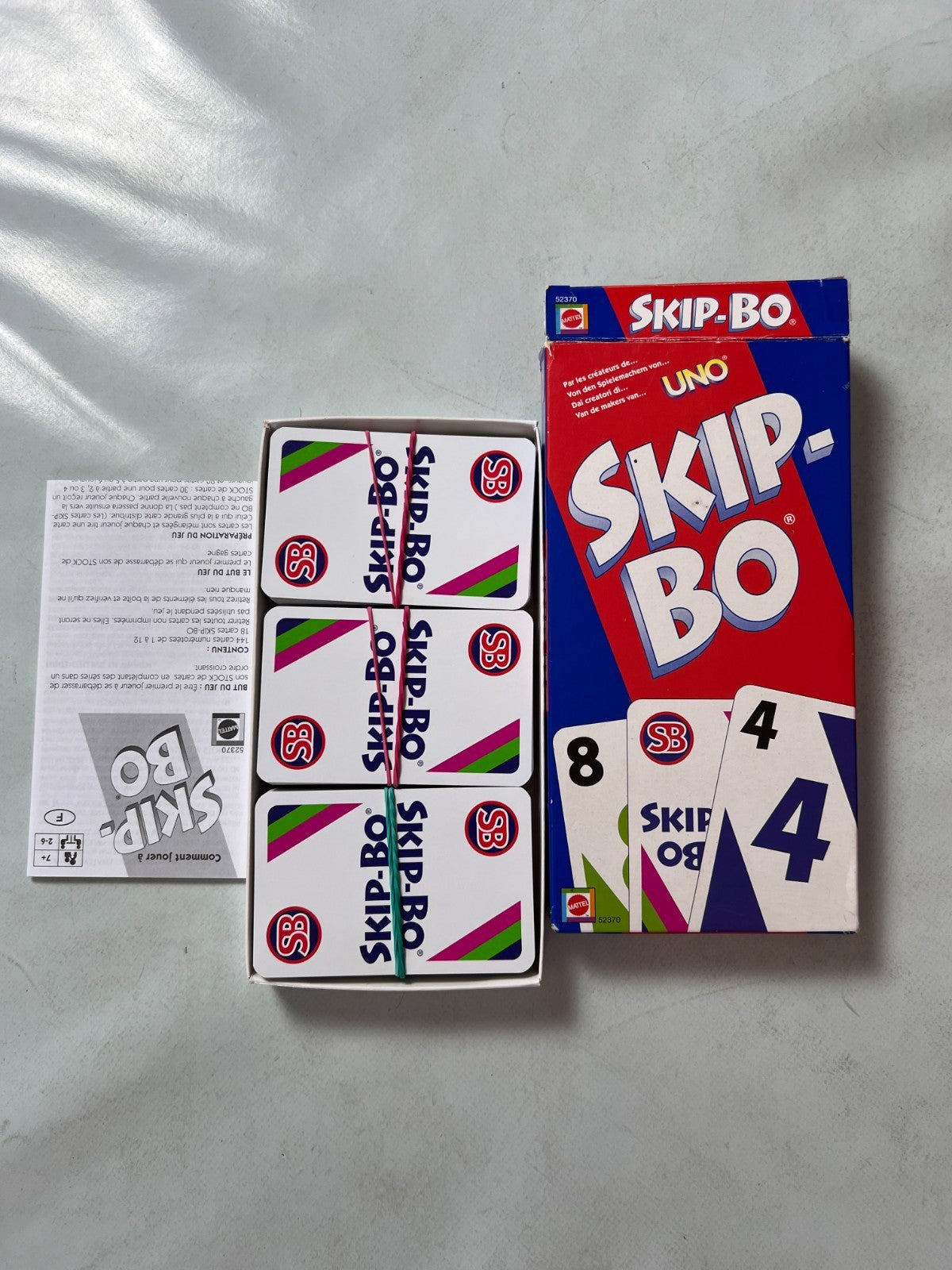 Skip Bo Kartenspiel Mattel blau rote Ausgabe 2003  - vollständig - Ansicht 2
