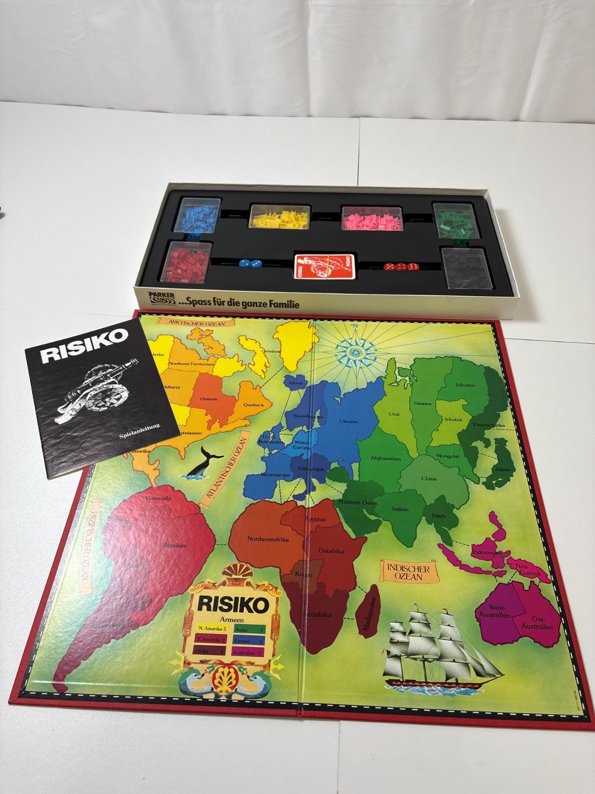Risiko - Strategiespiel weiß Parker 1982 - Vollständig - Ansicht 10