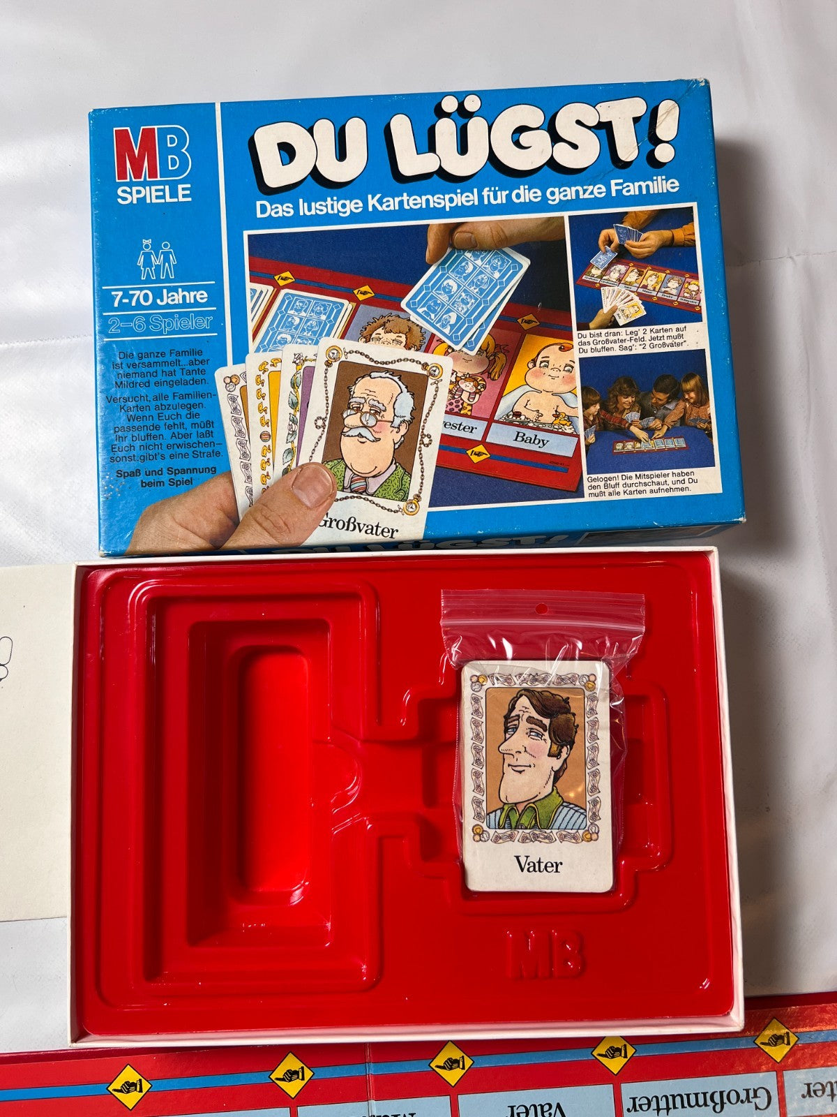 Du lügst! von MB Spiele Familienspiel Brettspiel Kartenspiel 1980 vollständig - Ansicht 3