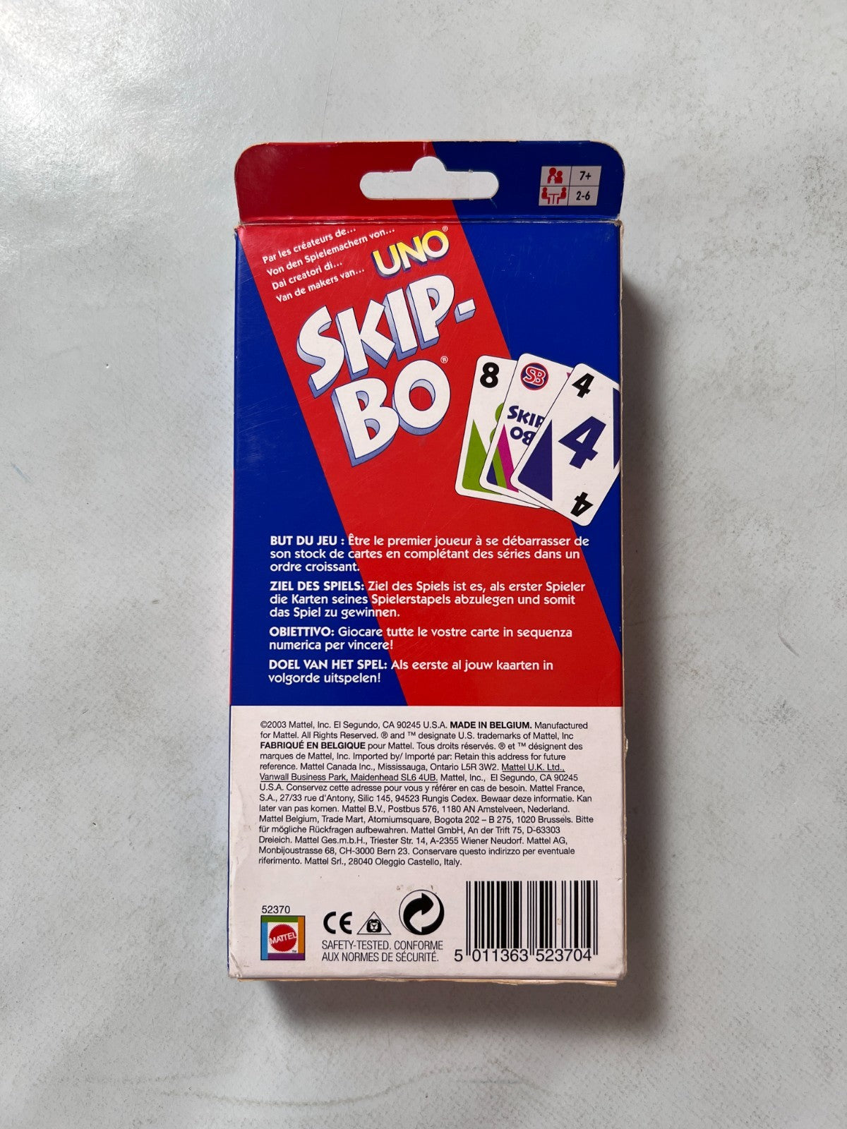 Skip Bo Kartenspiel Mattel blau rote Ausgabe 2003  - vollständig - Ansicht 9