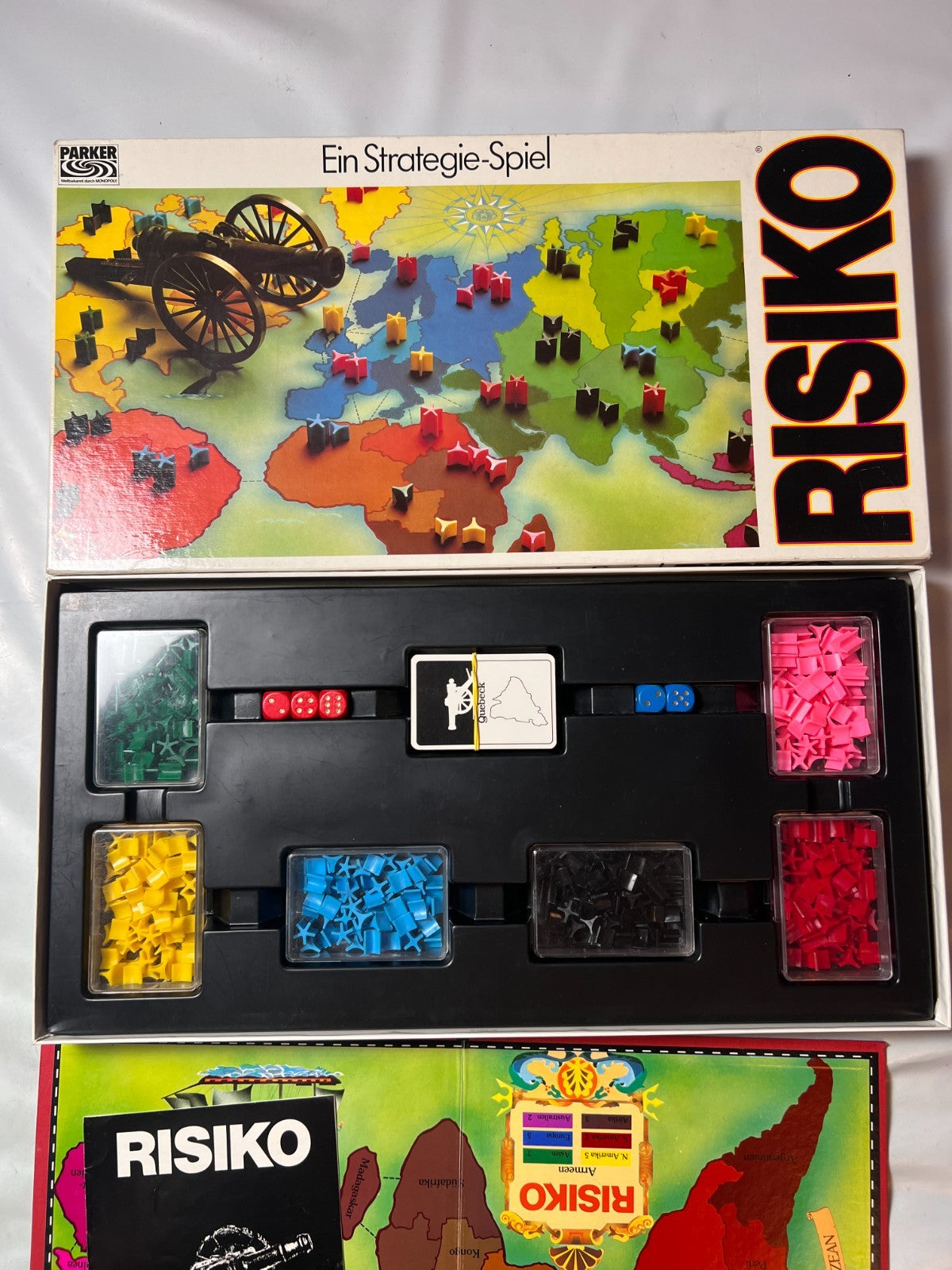 Risiko - Strategiespiel weiß Parker 1982 - Vollständig - Ansicht 3