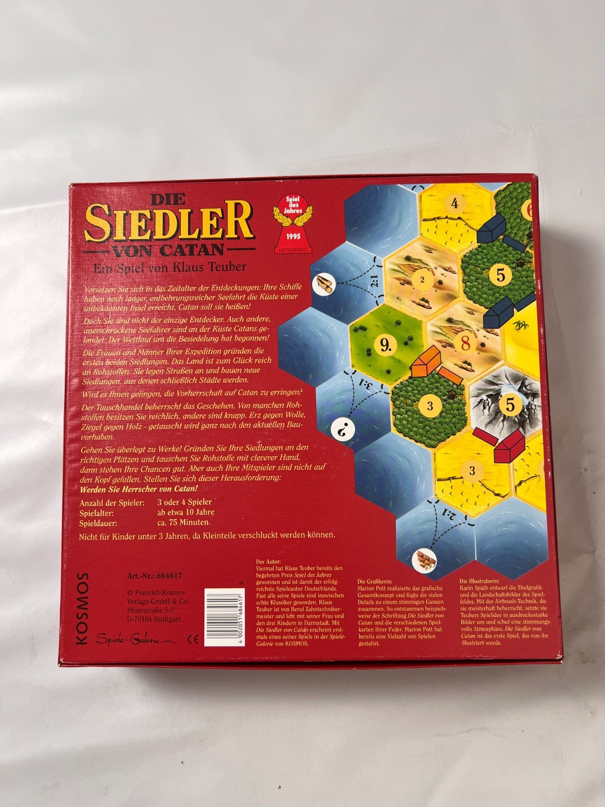 Brettspiel Die Siedler von Catan - Kosmos 1995 - Holz - vollständig - Ansicht 10
