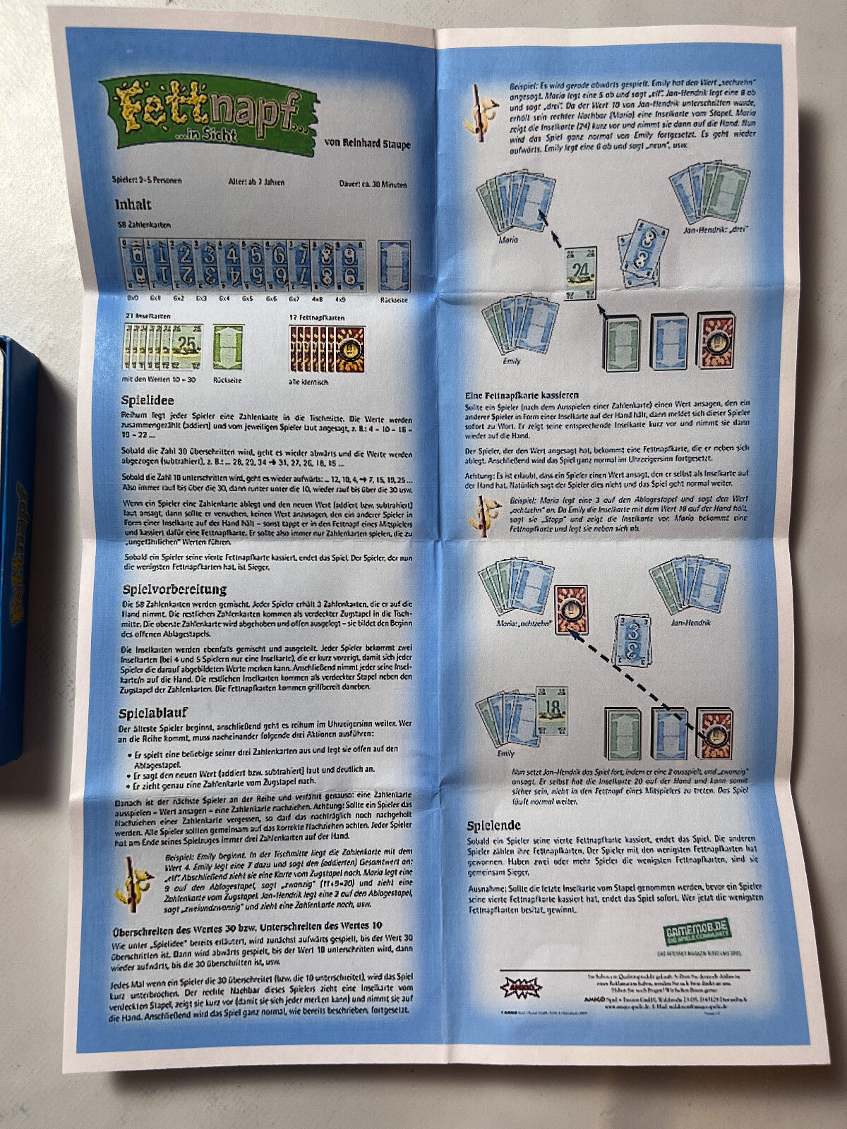 Detailfoto 4 – SKU A7309 – Kartenspiel gebraucht bei Brettspielimperium