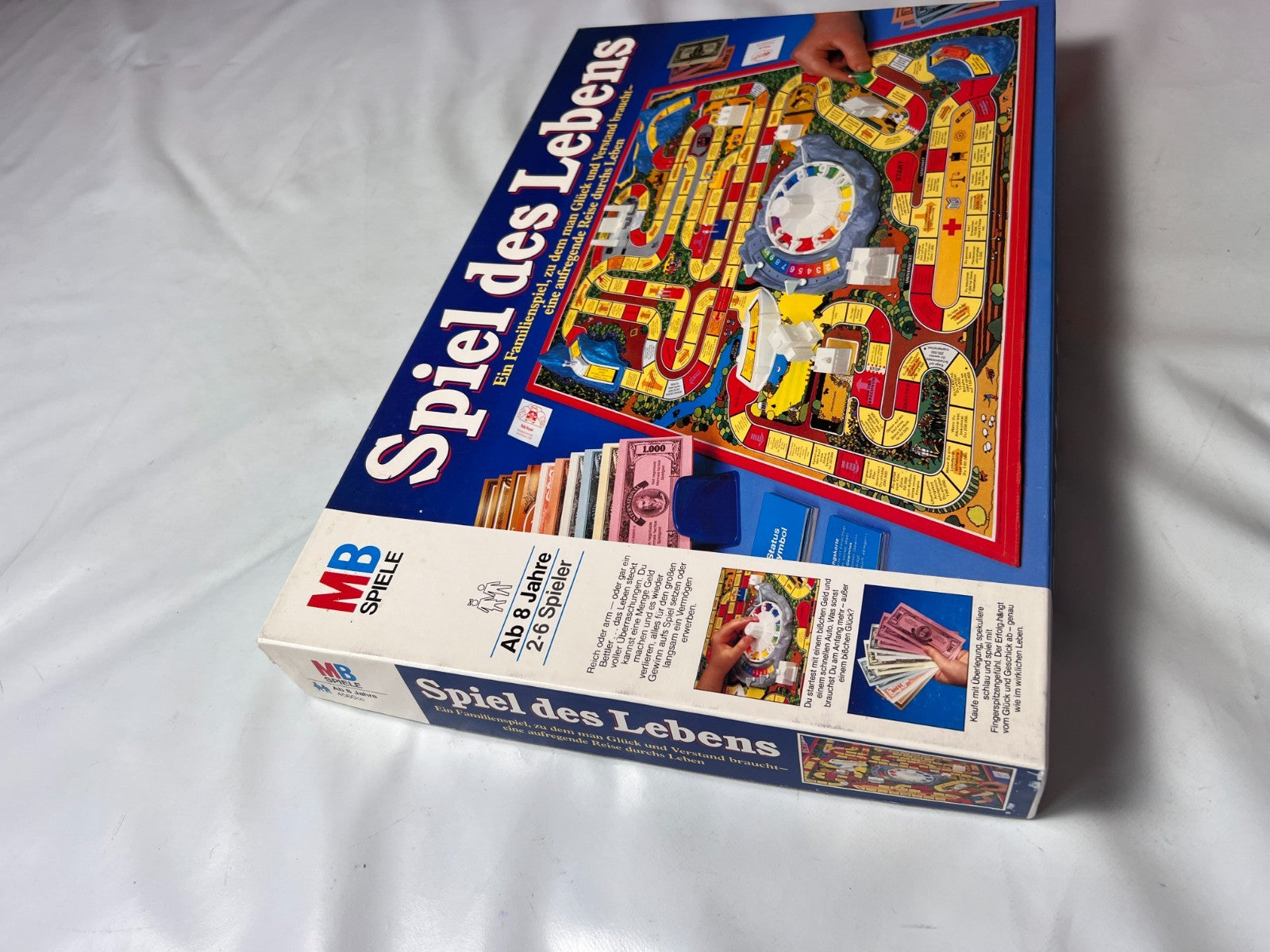 Spiel des Lebens MB 1984 Spiel blaue Ausgabe Brettspiel 2 Fahnen Vollständig - Ansicht 11