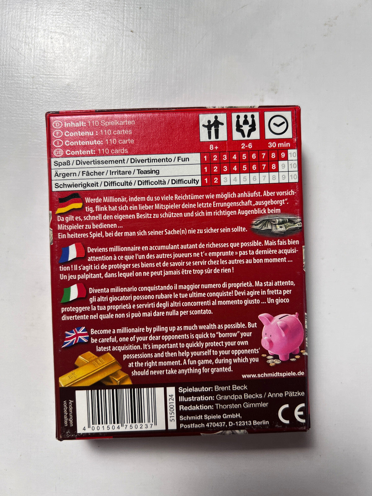 Detailfoto 2 – SKU A3799 – Kartenspiel gebraucht bei Brettspielimperium