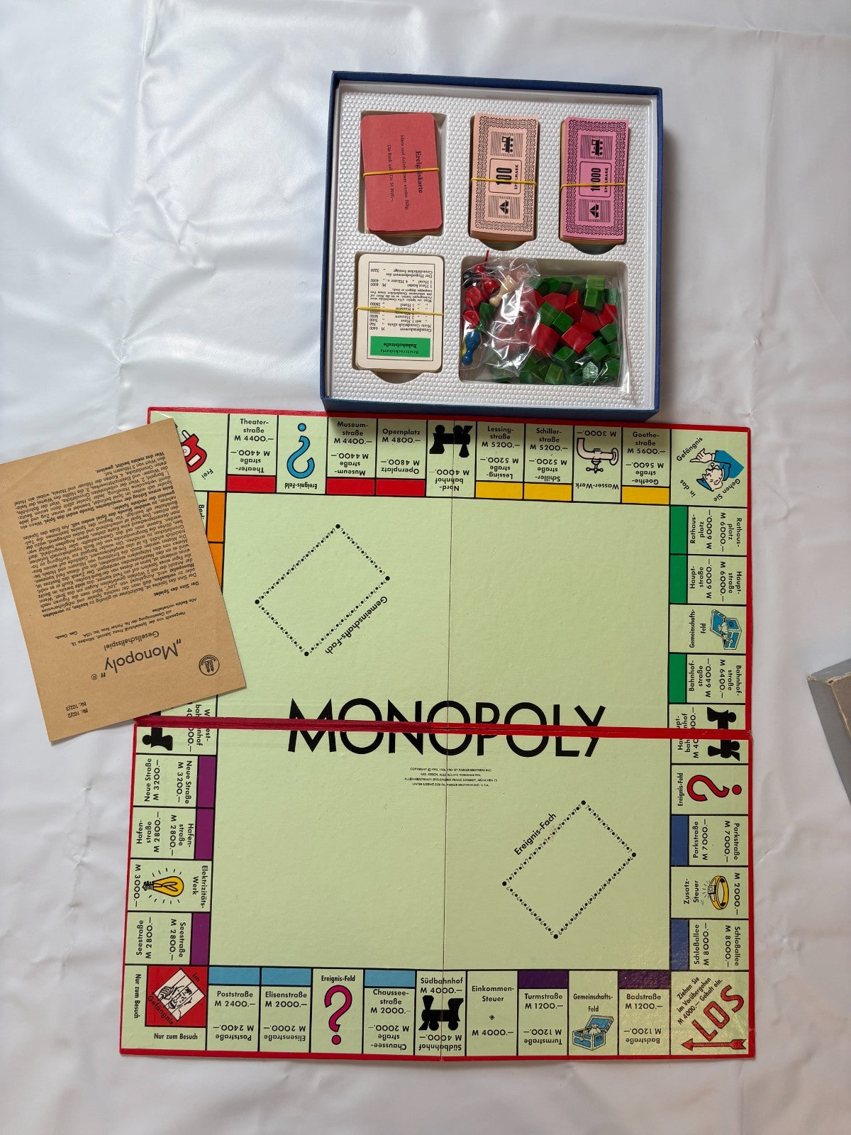 Monopoly Brettspiel Spiele Schmidt silber Vintage alt 60er Holz - Vollständig - Ansicht 8