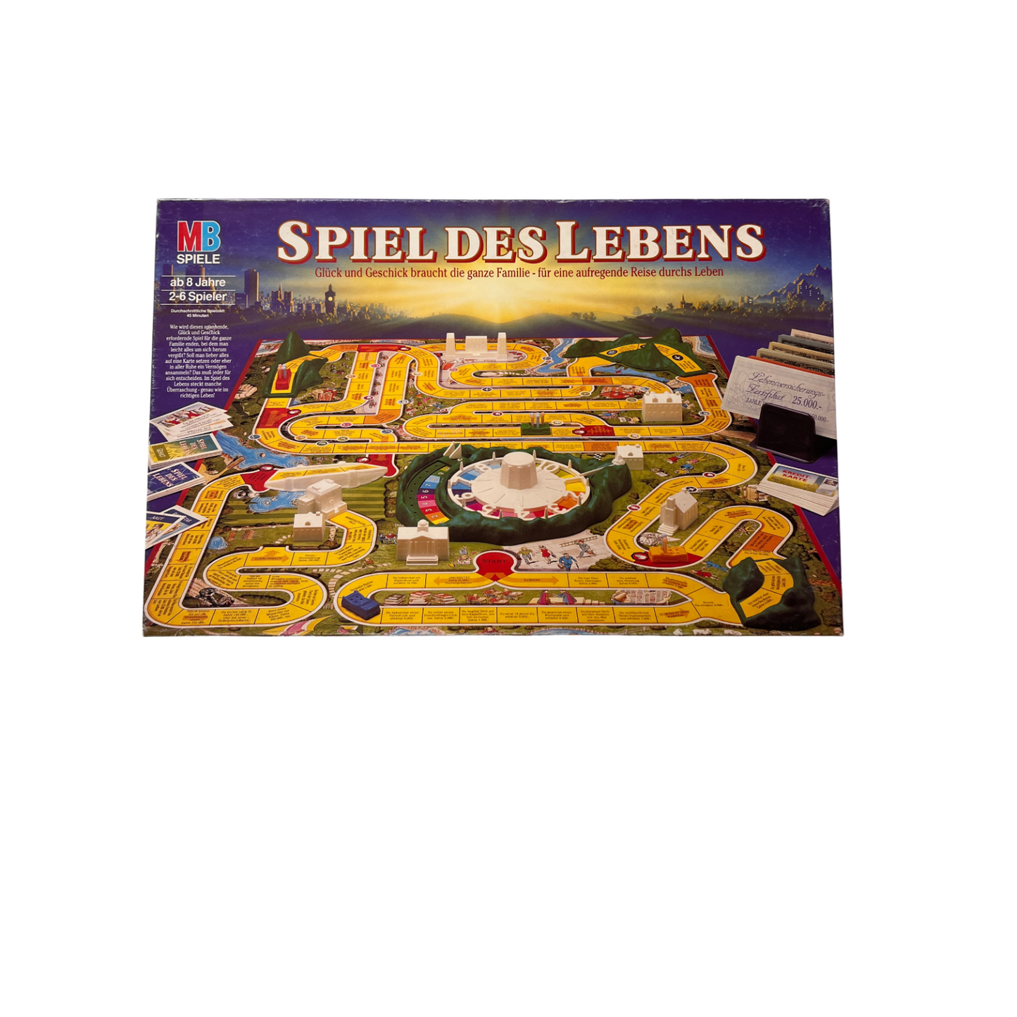 MB Spiele, Spiel des Lebens, 100 Jahre Edition, Vintage 1992, vollständig - Ansicht 1