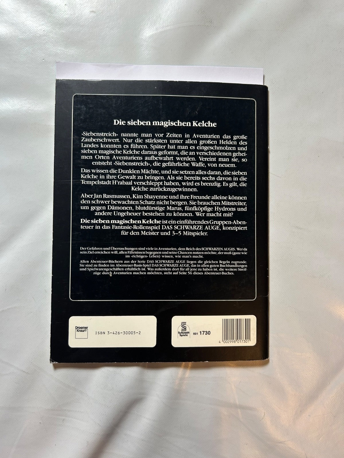 Detailfoto 8 – SKU A11869 – Rollenspiel-Buch gebraucht bei Brettspielimperium