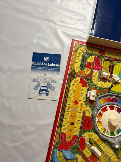 Spiel des Lebens MB 1984 Spiel blaue Ausgabe Brettspiel 2 Fahnen Vollständig - Ansicht 8