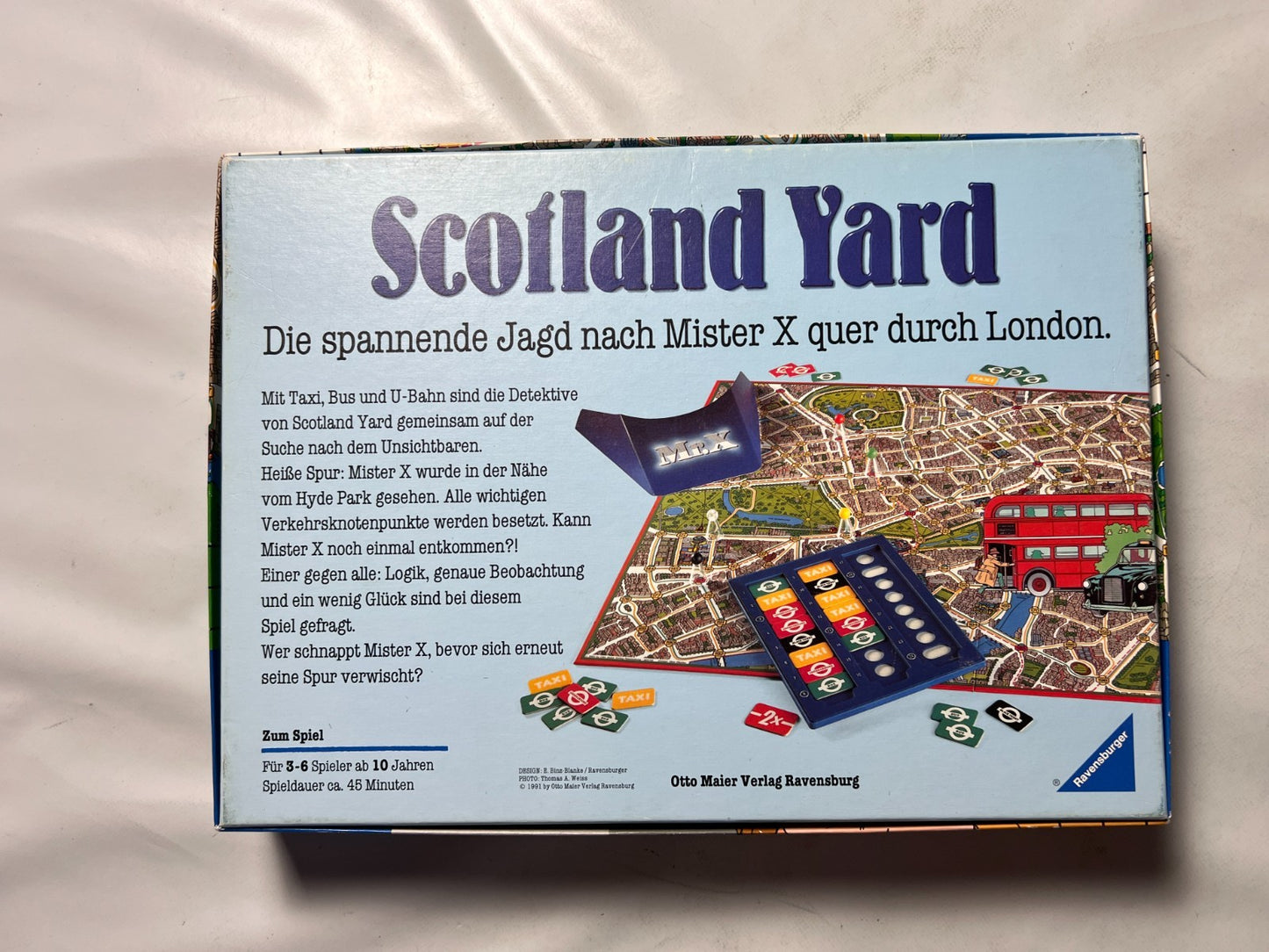 Scotland Yard  Brettspiel Ravensburger Spiel des Jahres 83 Retro - Vollständig - Ansicht 10