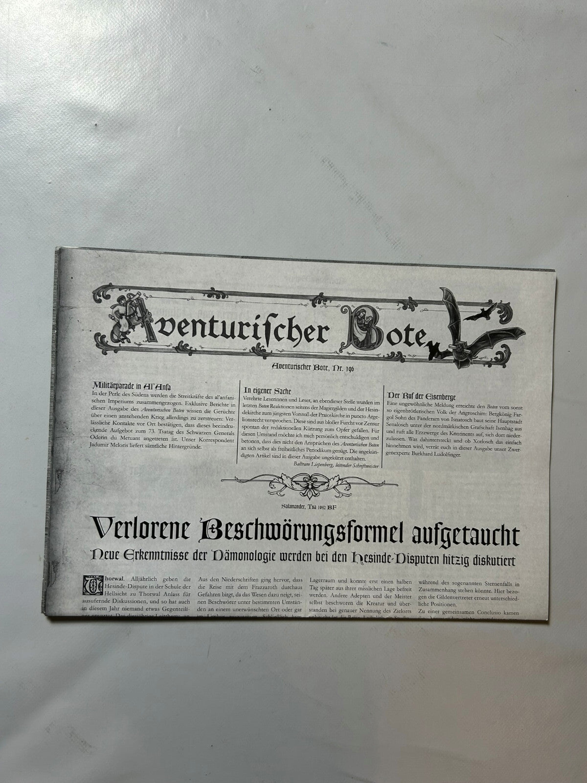 Detailfoto 2 – SKU A7236 – Rollenspiel-Buch gebraucht bei Brettspielimperium