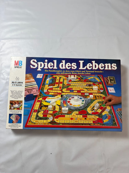 Spiel des Lebens MB 1984 Spiel blaue Ausgabe Brettspiel 2 Fahnen Vollständig - Ansicht 10