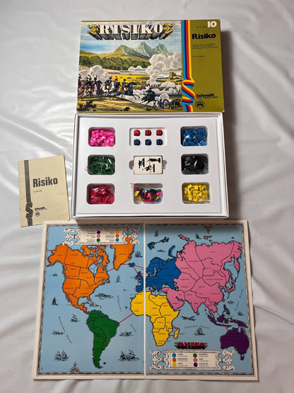 Risiko Strategiespiel Schmidt Spiele 1957 Holz Brettspiel - Vollständig - Ansicht 2