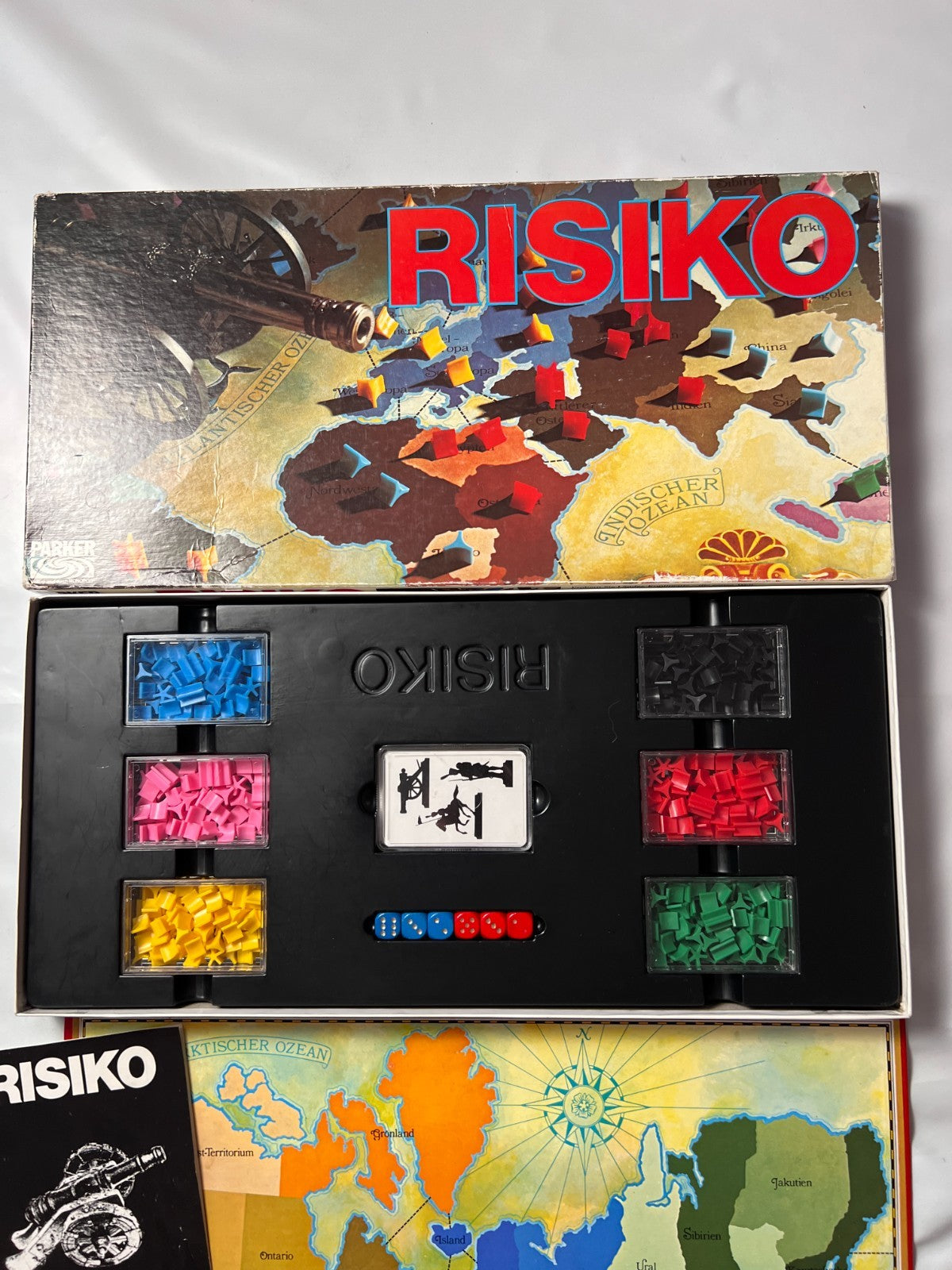 Brettspiel  RISIKO ERSTAUSGABE Schwarz  PARKER 1975  Vollständig - Ansicht 3