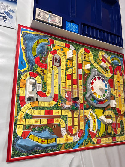 Spiel des Lebens MB 1984 Spiel blaue Ausgabe Brettspiel 2 Fahnen Vollständig - Ansicht 6