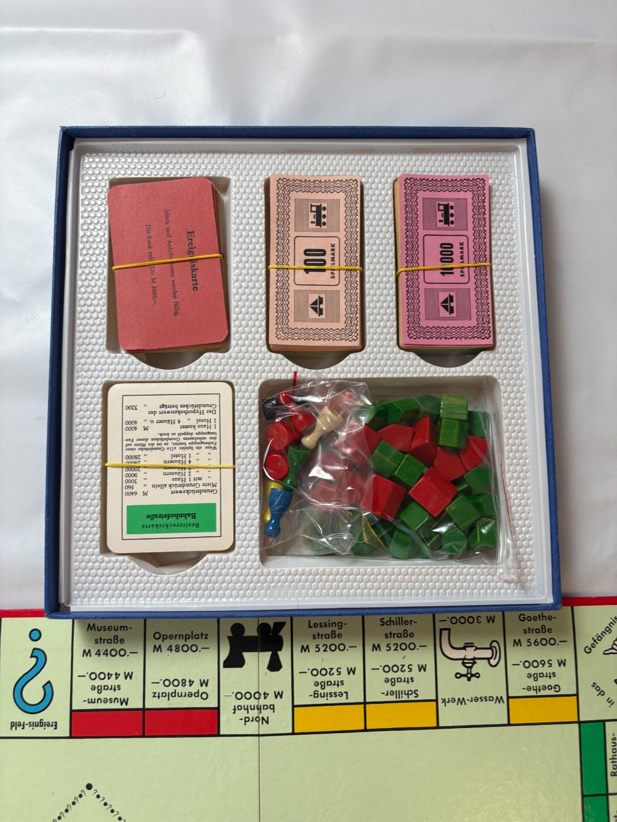 Monopoly Brettspiel Spiele Schmidt silber Vintage alt 60er Holz - Vollständig - Ansicht 10