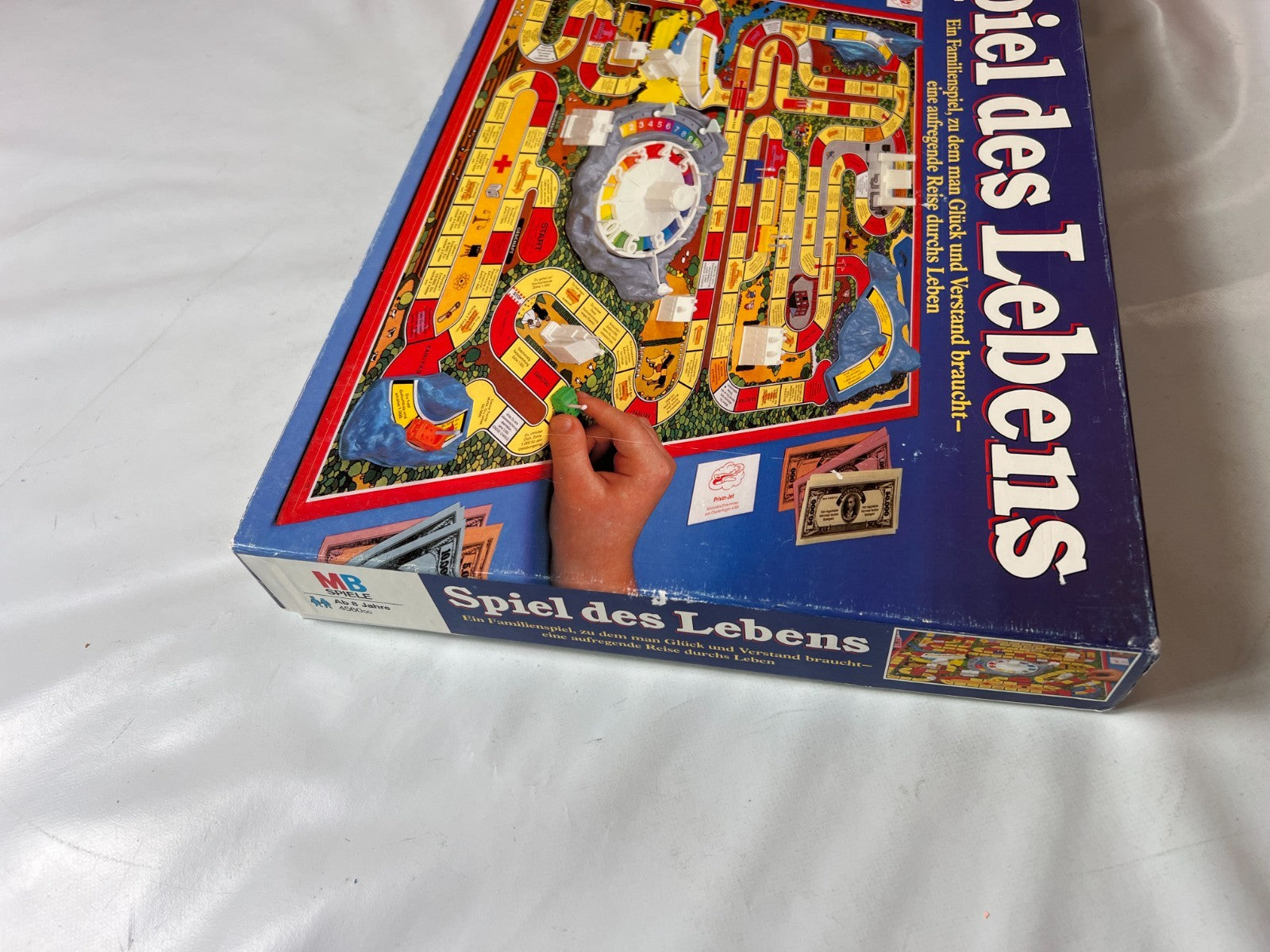 Spiel des Lebens MB 1984 Spiel blaue Ausgabe Brettspiel 2 Fahnen Vollständig - Ansicht 13