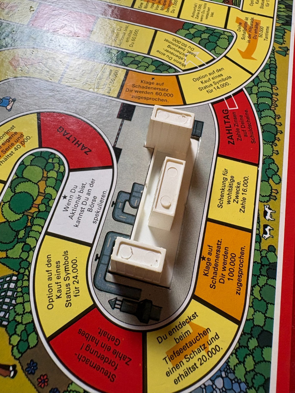 Spiel des Lebens MB 1984 Spiel blaue Ausgabe Brettspiel 2 Fahnen Vollständig - Ansicht 12