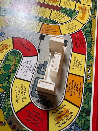 Spiel des Lebens MB 1984 Spiel blaue Ausgabe Brettspiel 2 Fahnen Vollständig - Ansicht 12