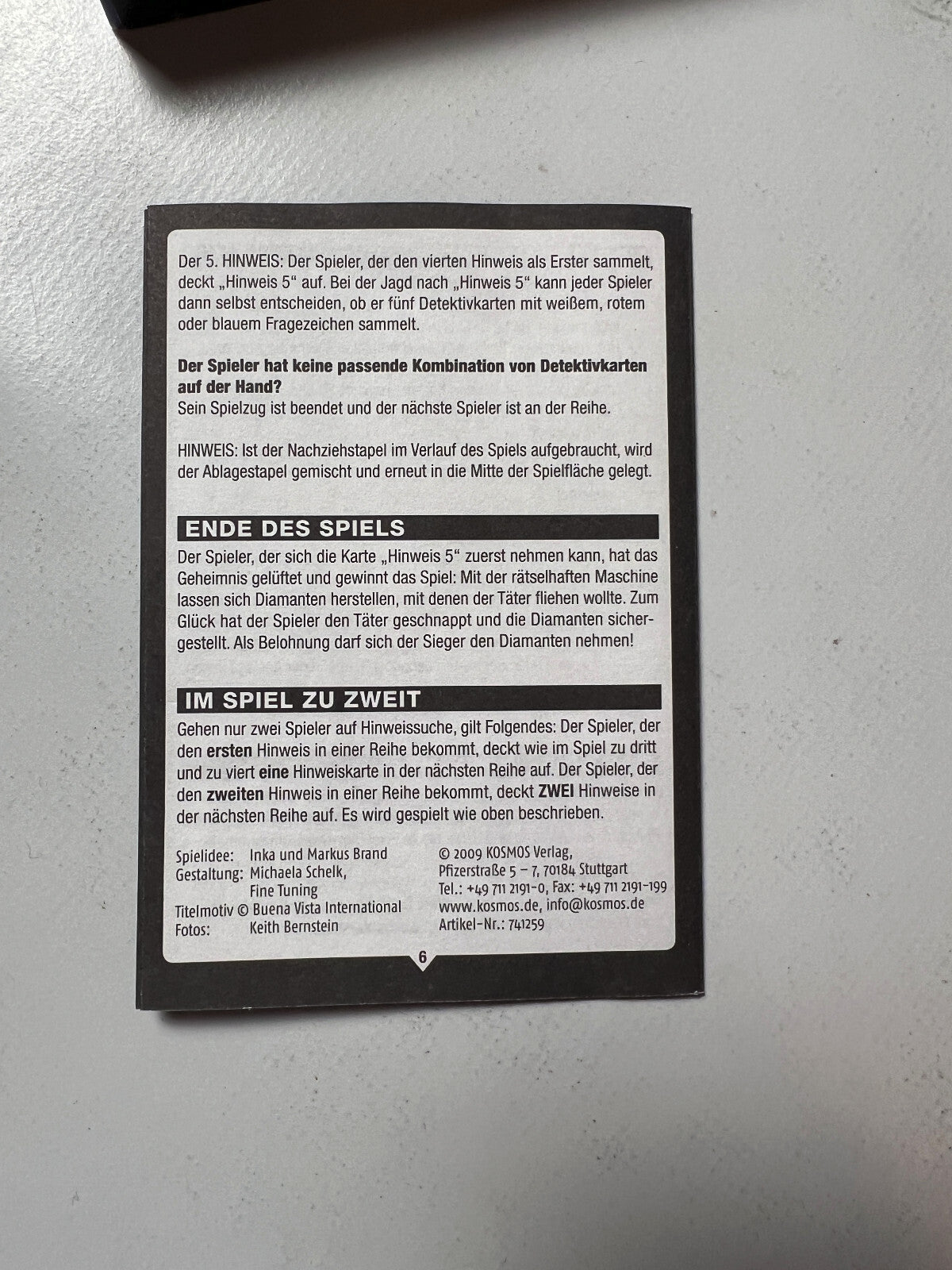 Detailfoto 4 – SKU A7270 – Gesellschaftsspiel gebraucht bei Brettspielimperium