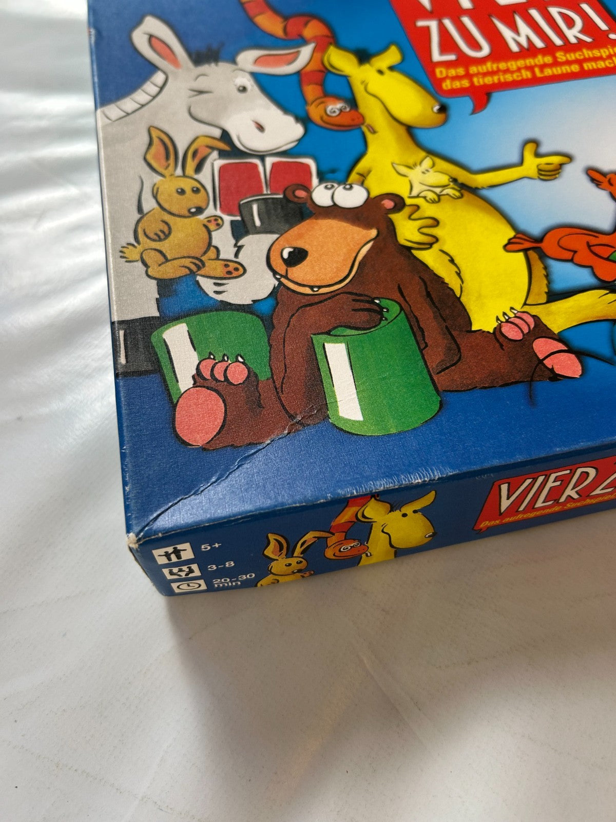 Vier Zu Mir! Brettspiel 90er Kinderspiel ASS 1996 Tierfiguren - Vollständig - Ansicht 5