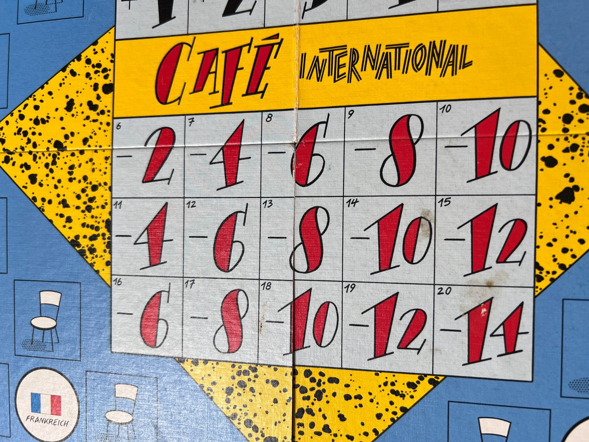 Café International - Brettspiel von Mattel - Vollständig Brett Karton Fleckig - Ansicht 5