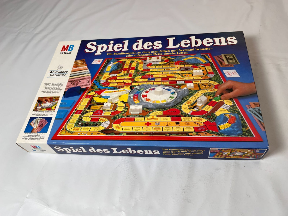 Spiel des Lebens MB 1984 Spiel blaue Ausgabe Brettspiel 2 Fahnen Vollständig - Ansicht 14