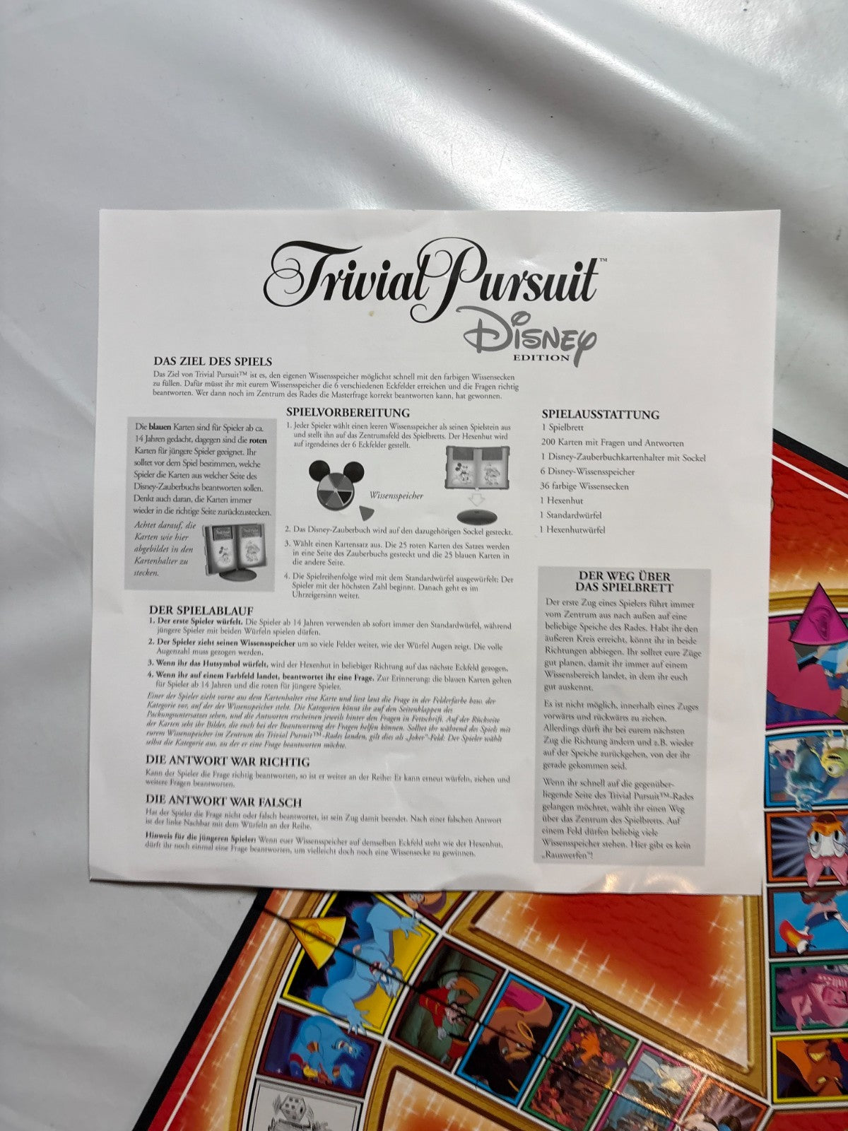 Trivial Pursuit Disney rote Edition Hasbro Spiel Gesellschaftsspie  vollständig - Ansicht 8