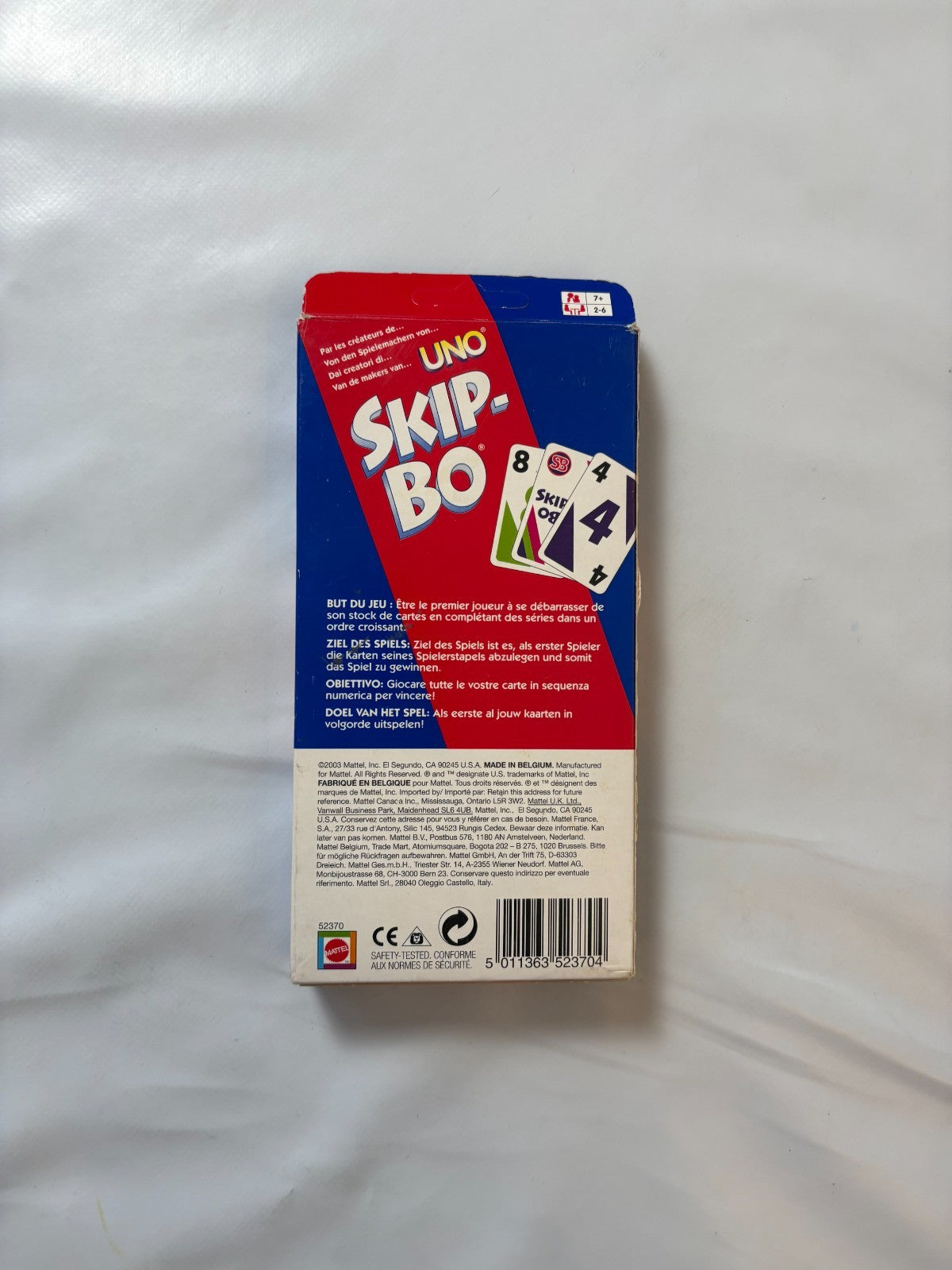 Skip Bo Kartenspiel Mattel blau rote Ausgabe 2003  - vollständig - Ansicht 6