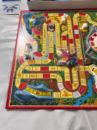 Spiel des Lebens MB 1984 Spiel blaue Ausgabe Brettspiel 2 Fahnen Vollständig - Ansicht 4