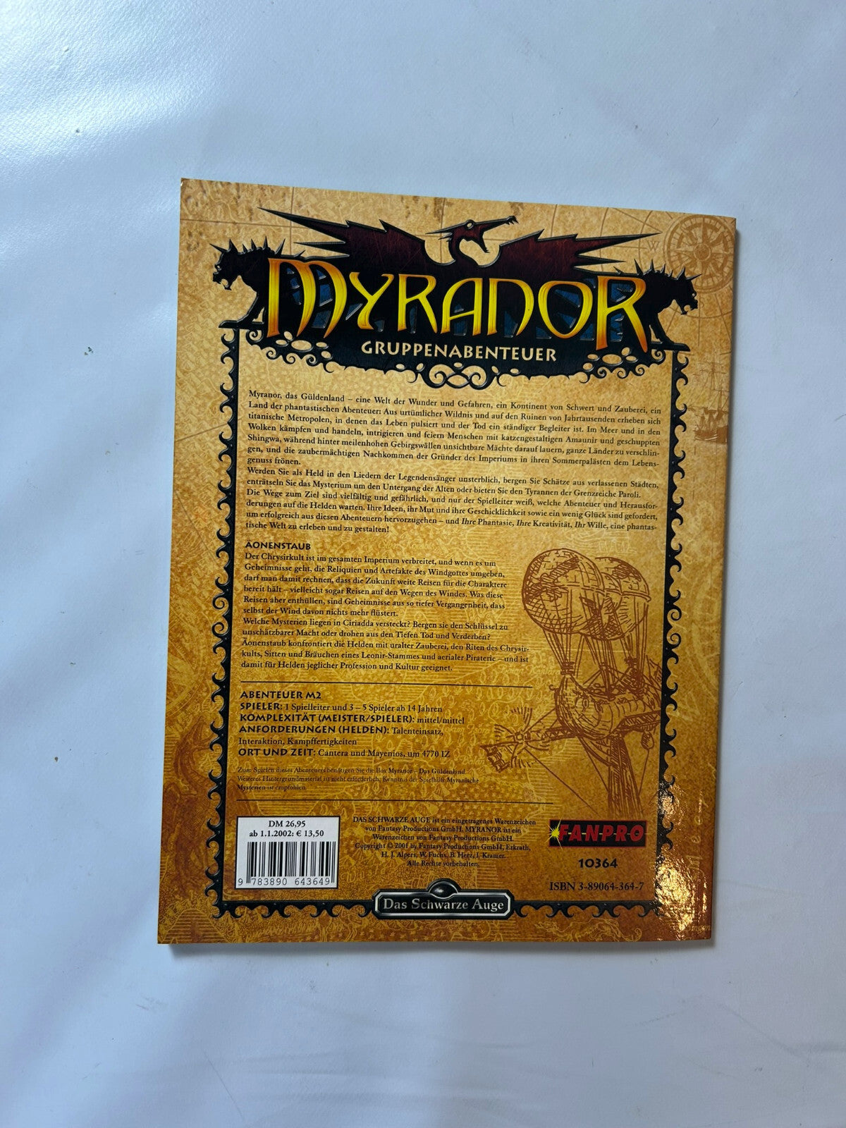 Detailfoto 3 – SKU A7703 – Rollenspiel-Buch gebraucht bei Brettspielimperium