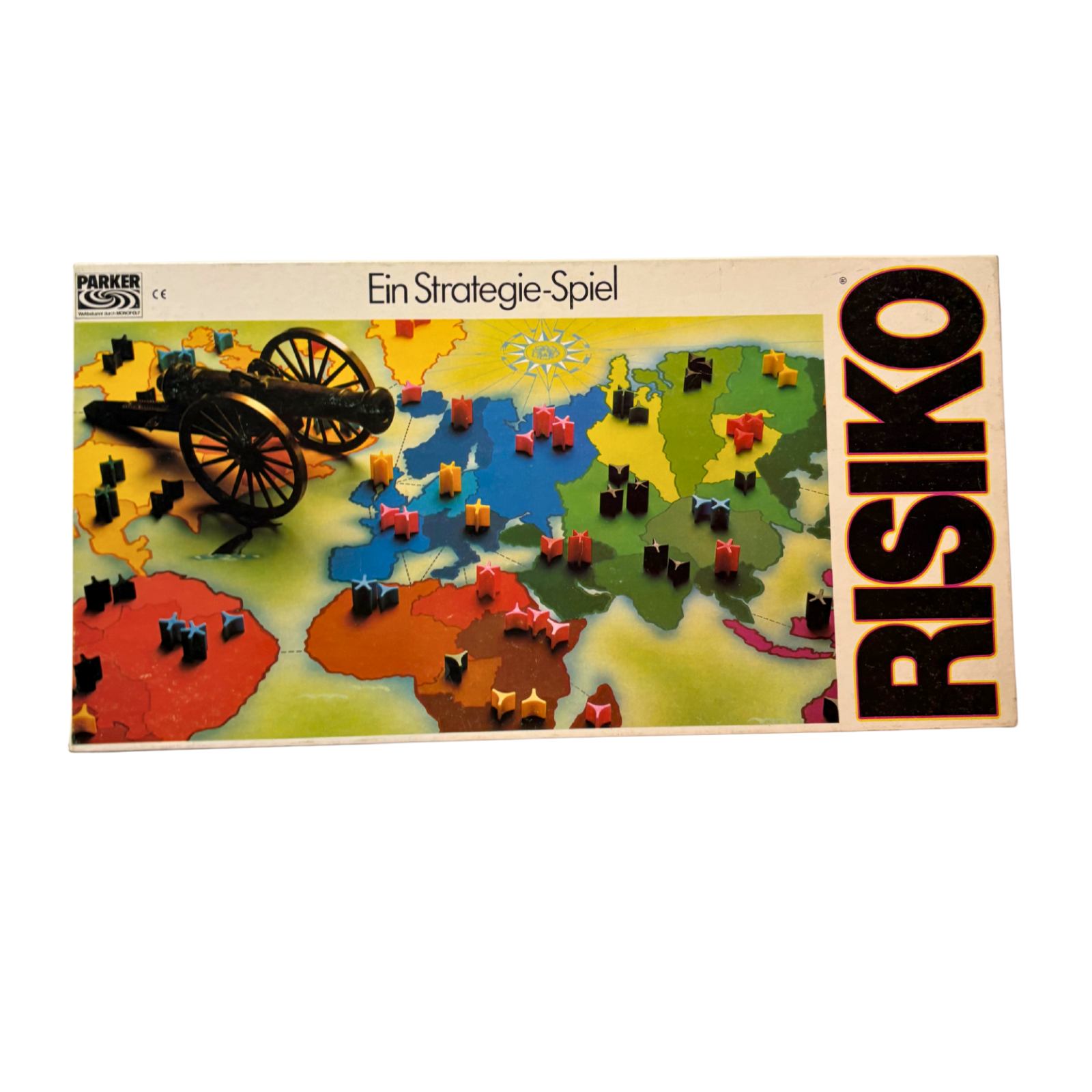 Brettspiel  Risiko  Strategiespiel weiße Ausgabe Parker 1982  Vollständig - Ansicht 1