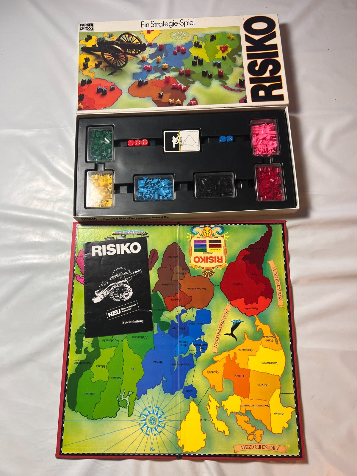 Risiko - Strategiespiel weiß Parker 1982 - Vollständig - Ansicht 2