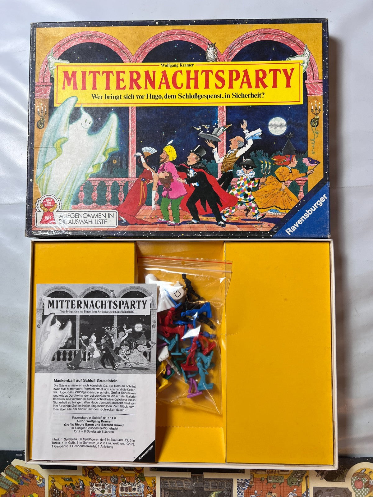 Gesellschaftsspiel  Mitternachtsparty  Ravensburger 1989  Vollständig - Ansicht 3