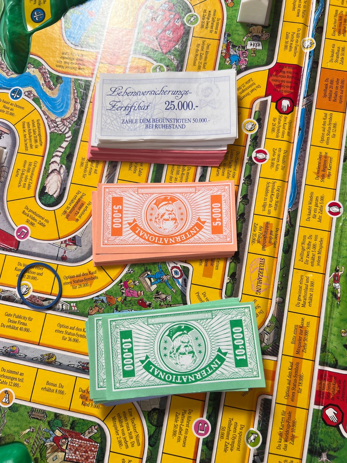 MB Spiele, Spiel des Lebens, 100 Jahre Edition, Vintage 1992, vollständig - Ansicht 10