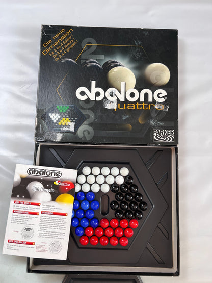 Abalone Quattro Spiel Gesellschaftsspiel Brettspiel Parker 2004  Vollständig - Ansicht 3