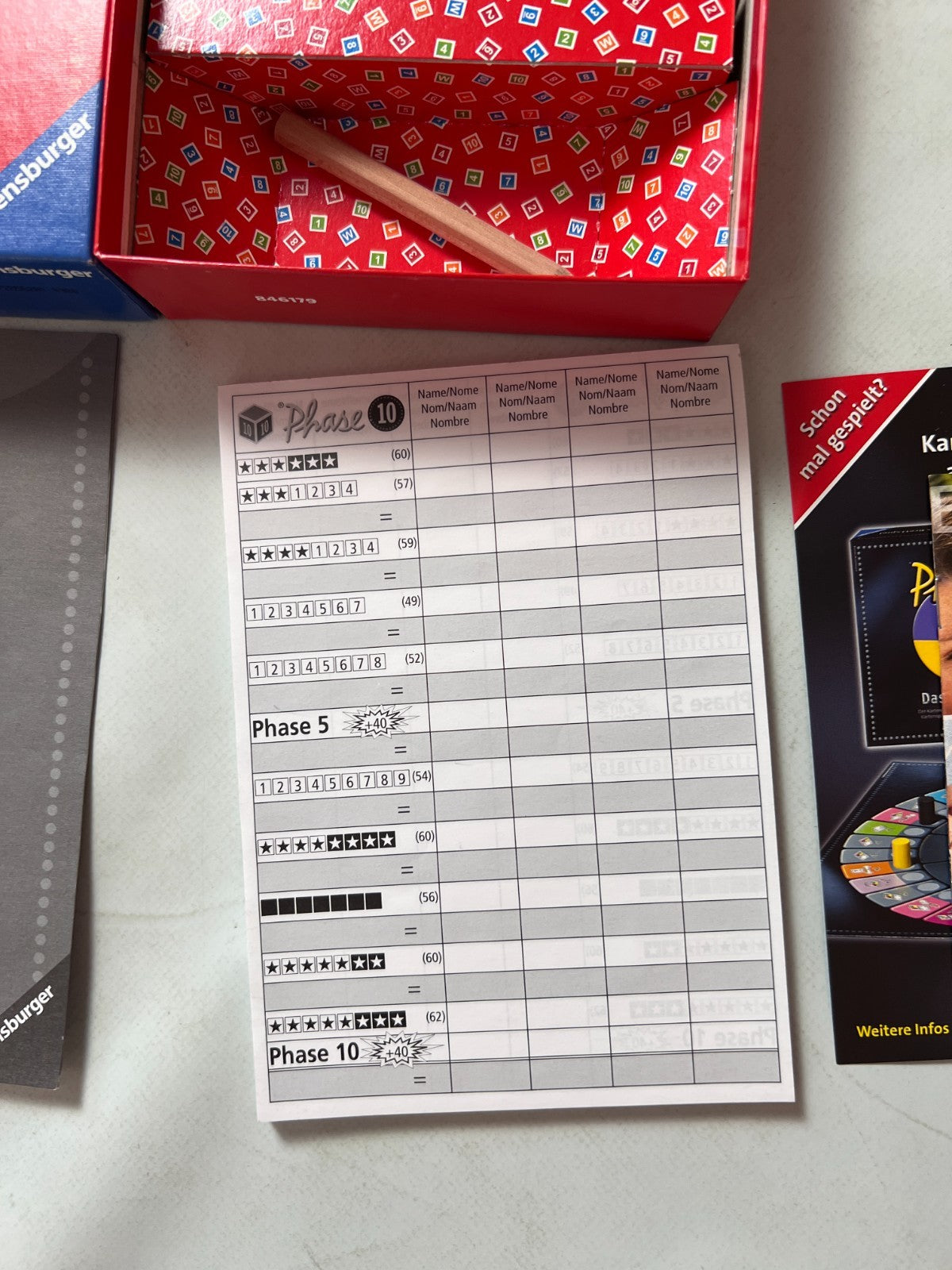 Phase 10 Würfelspiel Spiel Ravensburger Alte Version 2007 - Vollständig - Ansicht 3