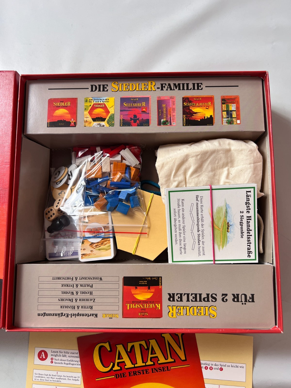 Brettspiel Die Siedler von Catan  Kosmos 1995  Holz  vollständig - Ansicht 3