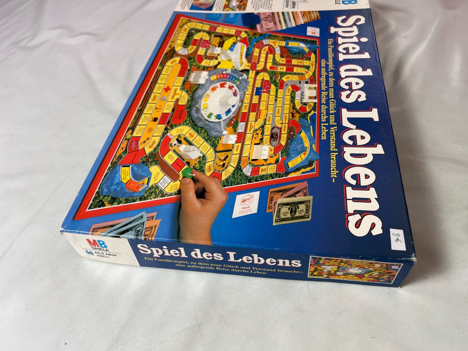 Spiel des Lebens MB 1984 Spiel blaue Ausgabe Brettspiel 2 Fahnen Vollständig - Ansicht 12