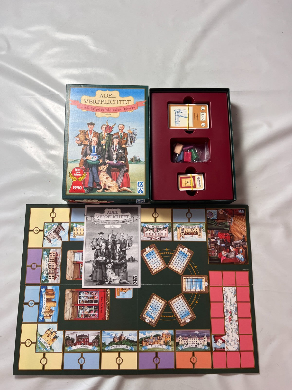 Adel verpflichtet Brettspiel FX Schmid 1990 Gesellschaftsspiel   Vollständig - Ansicht 2