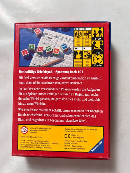 Phase 10 Würfelspiel Spiel Ravensburger Alte Version 2007 - Vollständig - Ansicht 9