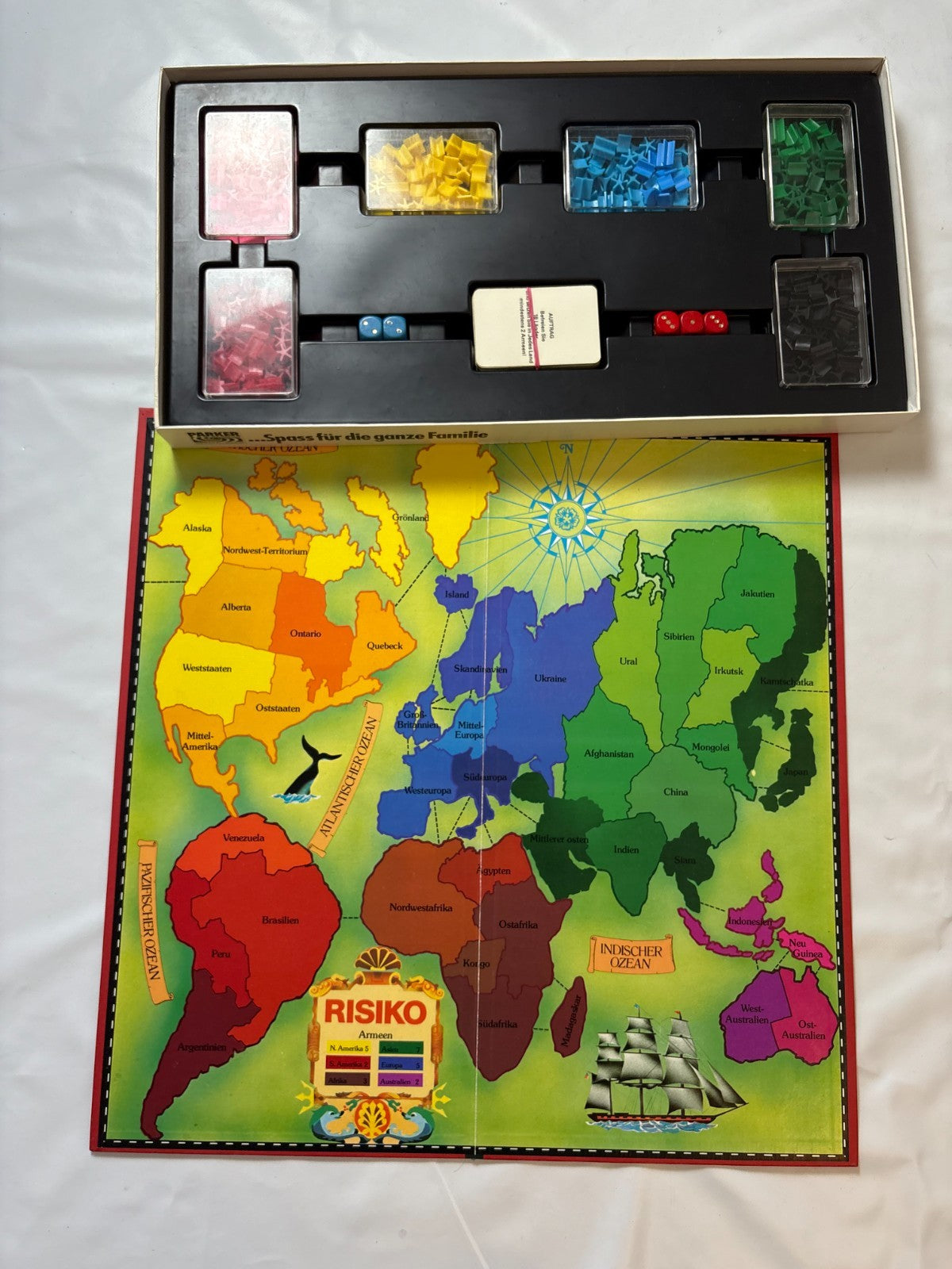 Risiko - Strategiespiel weiß Parker 1982 - Vollständig - Ansicht 8