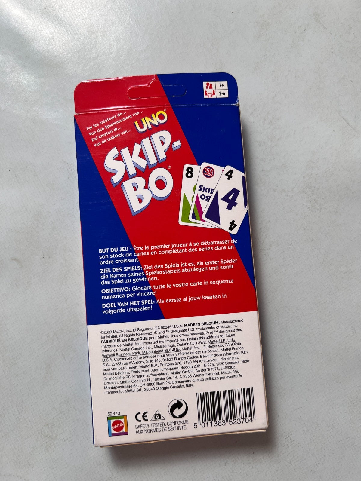 Skip Bo Kartenspiel Mattel blau rote Ausgabe 2003  - vollständig - Ansicht 10