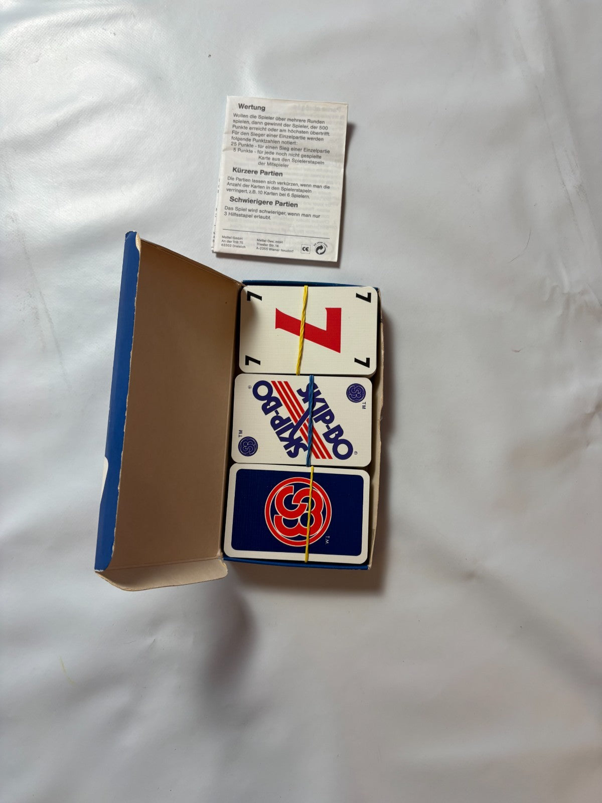 Skip Bo Kartenspiel Mattel blau rote Ausgabe 1992  - vollständig - Ansicht 6