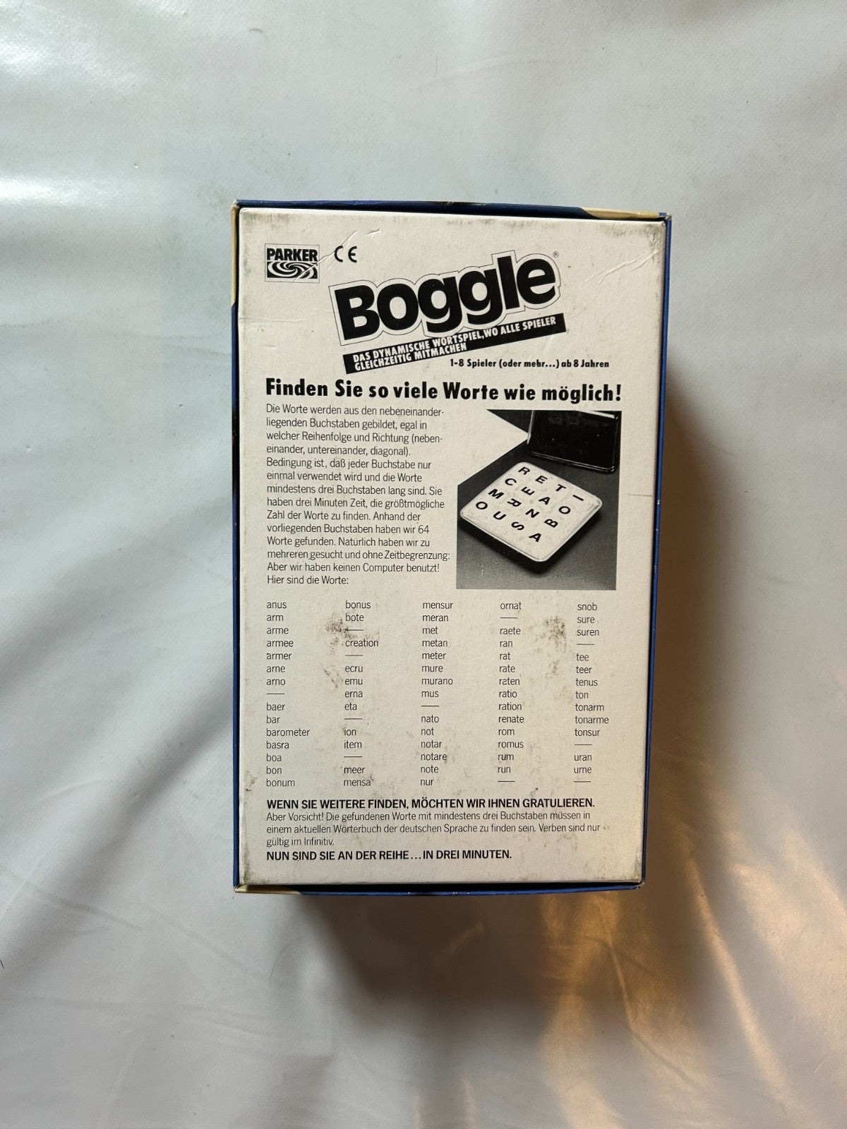 Boggle Kreuz und Quer durchs Wort Gewirr - PARKER  Deutsche 1985 - Vollständig - Ansicht 9